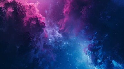 Obraz premium Detailed 3D rendering of a colorful space background with stars of a deep outer space nebula gas cloud