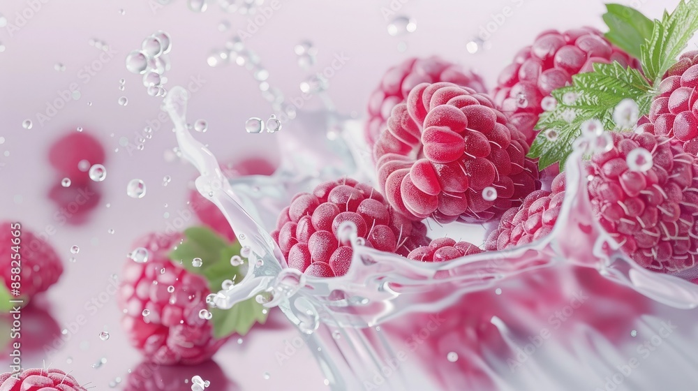 Poster a splash of raspberry delight