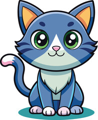 beautiful cute cat vector