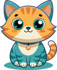 beautiful cute cat vector