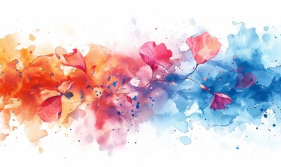 smm Digital illustration, white background, watercolor style 