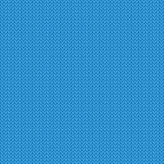 Knit seamless pattern.Knitting repeat pattern in blue.Vector graphic background.