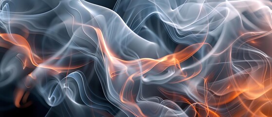 Obraz premium Capture dynamic abstract smoke formations up-close in a digital CG 3D style,