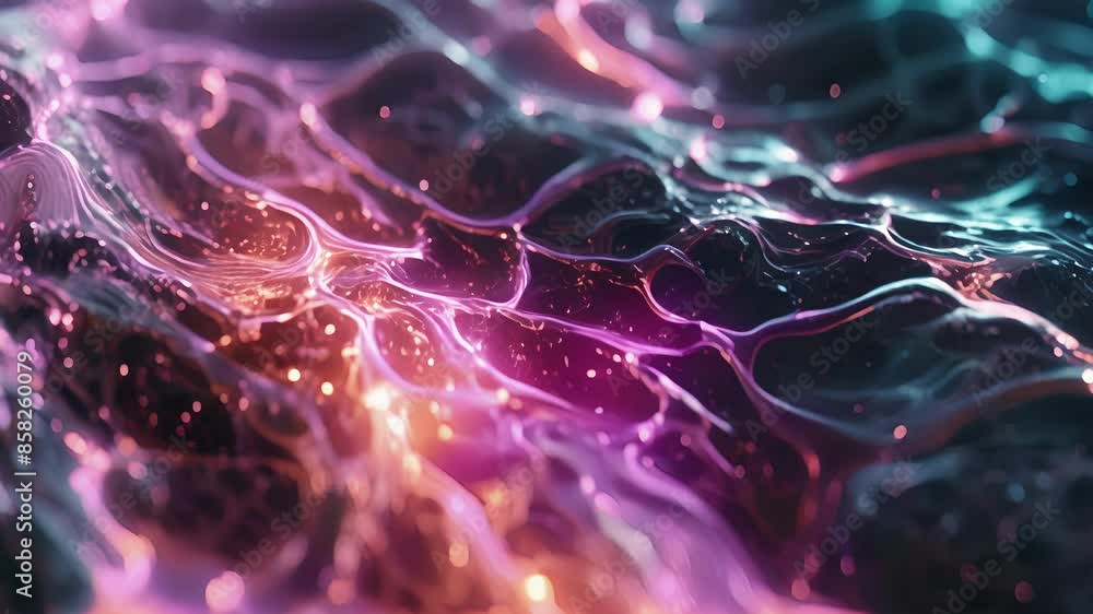 Poster on a microscopic scale we can observe the intricate process of angiogenesis as new vessels form and 