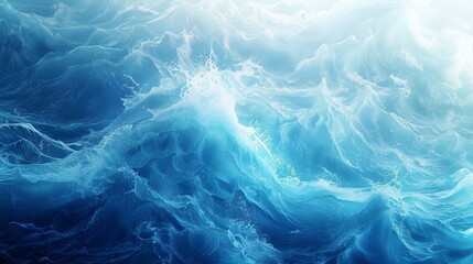 Abstract blue and white swirling pattern, resembling waves or clouds.  Perfect for a calming and ethereal background.