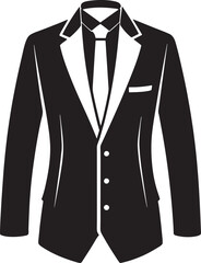 illustration of  man suit design black and white