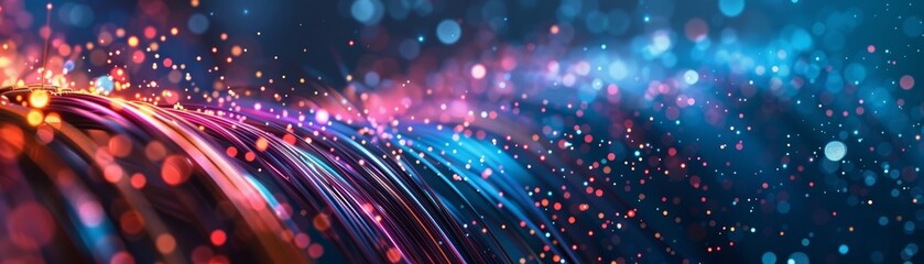 Fototapeta premium Abstract colorful background with glowing lights and textures.