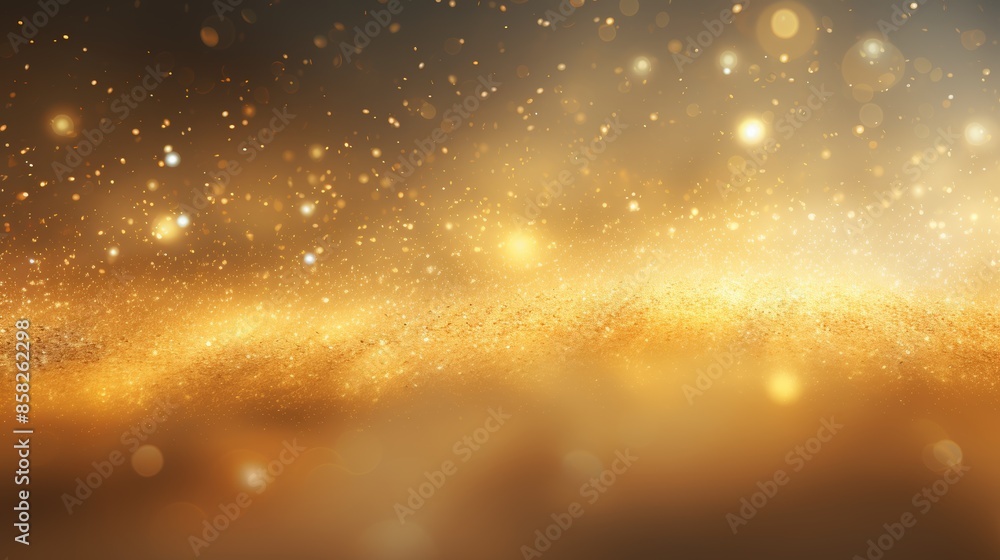 Aufkleber a mesmerizing abstract background of delicate gold particles suspended in a dreamy atmosphere.