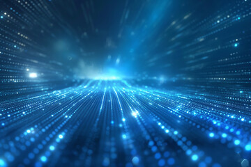 Blue luminous lines technology spatial sense abstract Internet speed background