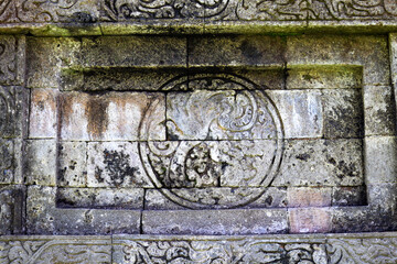 intricate reliefs at Jago Temple, capturing the artistry and cultural significance of this historic site, perfect for educational and creative projects
