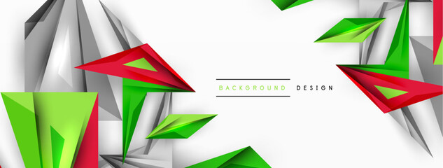 Minimal geometric abstract background. Low poly dynamic triangle design. Trendy techno business template for wallpaper, banner, background or landing