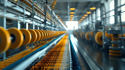 Factory manufacture technology equipment machine production industrial. yarn spinning mills