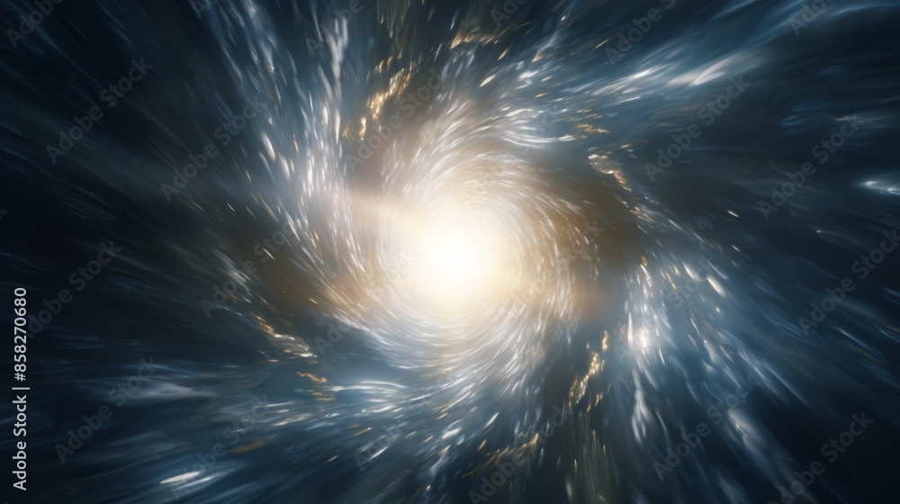 Aufkleber A wormhole, a theoretical tunnel connecting two different points in spacetime, depicted as a swirling vortex of light and energy.