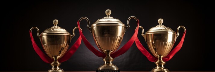 3d podium ceremony with champion on gold, silver, and bronze awards for an esteemed event