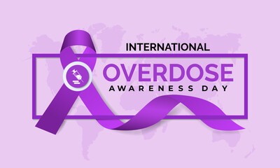 Overdose awareness day is observed every year on August 31. Banner poster, flyer and background design. vector illustration
