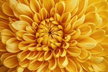 Chrysanthemum - Yellow Flower Head with Beautiful Floral Design