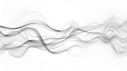 Black smoke abstract on white background, illustration of white and black background, Smoke background, Abstract smoke on white background