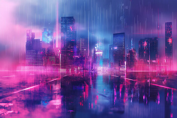 Fototapeta premium Future urban architecture illustration
