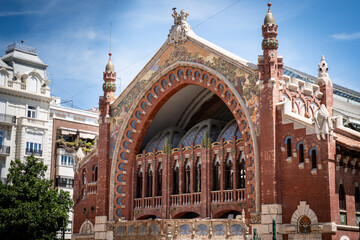 Mercat de Col&oacute;n, Valencia, Spain front view
