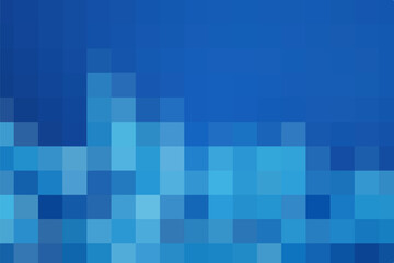 Gradient blue background. Geometric texture of light-dark blue squares. The substrate for branding, calendar, postcard, screensaver, poster, cover. A place for your design or text. Vector illustration