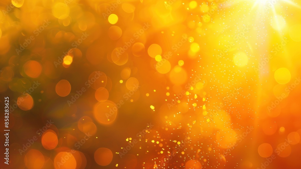 Poster a yellow background with many small circles. generate ai image