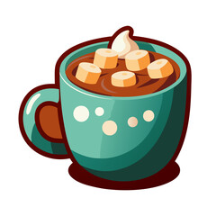  Mug of hot cocoa with marshmallows