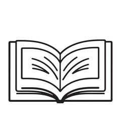 Book single line Icon vector design outline.