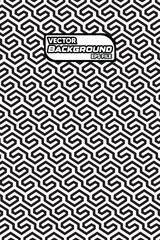 Vector black and white seamless abstract pattern background greyscale ornamental graphic design