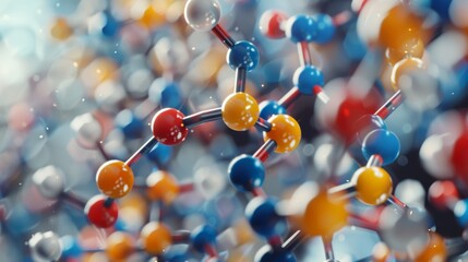 A close-up of a molecule model, showing the intricate structure and bond angles, representing the complexity of pharmacological compounds.