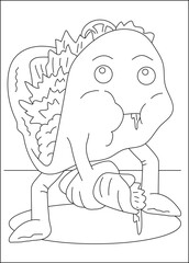 mascot taco funny coloring book page