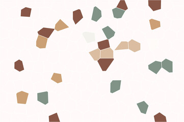 Aesthetic soft beige brown abstract irregular modern geometric pentagon honeycomb shape