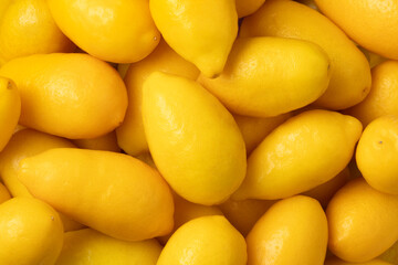 Fresh yellow Lemon snacks full frame close up as background