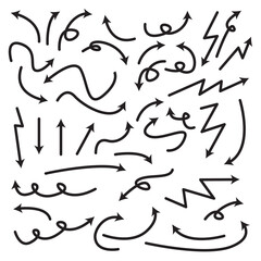 set of arrow line abstract illustration