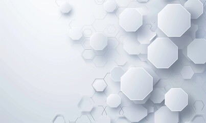 Sleek and modern hexagon pattern on a white background, perfect for digital banners or scientific presentations.
