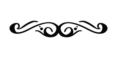 Vintage decorative element. Hand drawn vector illustration for design and decoration. Vintage dividers, frames, swashes and flourishes.