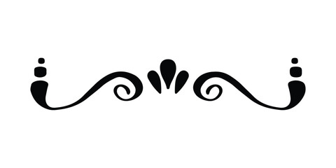 Vintage decorative element. Hand drawn vector illustration for design and decoration. Vintage dividers, frames, swashes and flourishes.