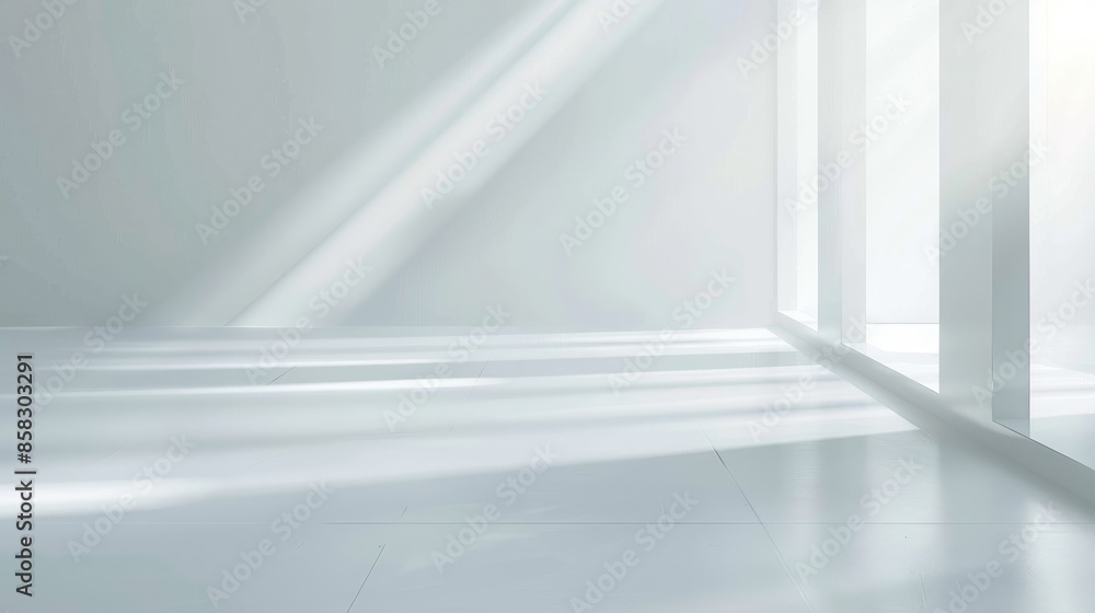 Aufkleber minimalist white background with soft white light gradients, creating a clean and modern abstract de