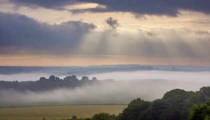 misty morning in the mountains