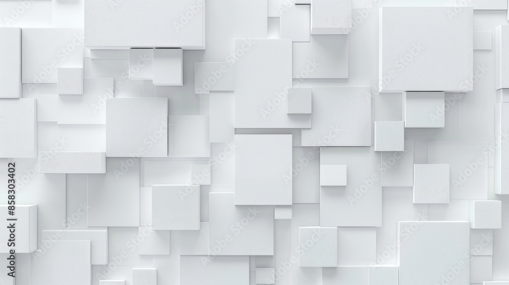 Poster minimalist white background with abstract geometric patterns, adding interest and depth to design co