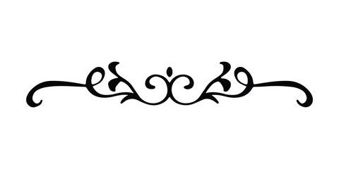 Vintage decorative element. Hand drawn vector illustration for design and decoration. Vintage dividers, frames, swashes and flourishes.