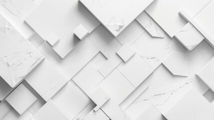 Minimalist white background with abstract geometric patterns, adding interest and depth to design compositions.