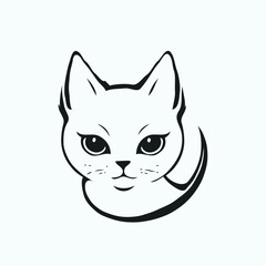 A cute cat vector image