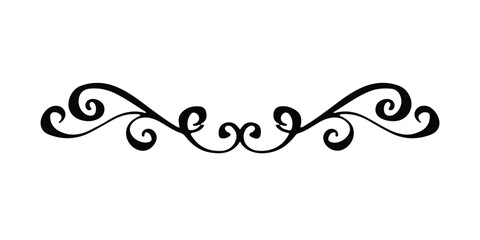 Vintage decorative element. Hand drawn vector illustration for design and decoration. Vintage dividers, frames, swashes and flourishes.
