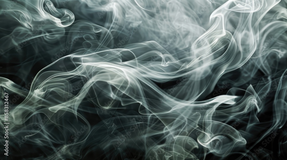 Aufkleber dynamic smoky patterns on an abstract background, creating a moody and ethereal atmosphere.