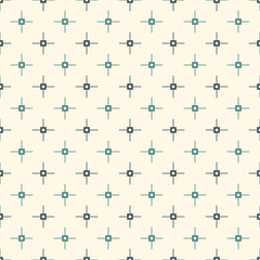 Outline minimalist seamless pattern with stylized repeating sparkle stars. Simple geometric ornament. Modern stylish texture. Scrapbook digital paper, textile print, page fill. Vector illustration