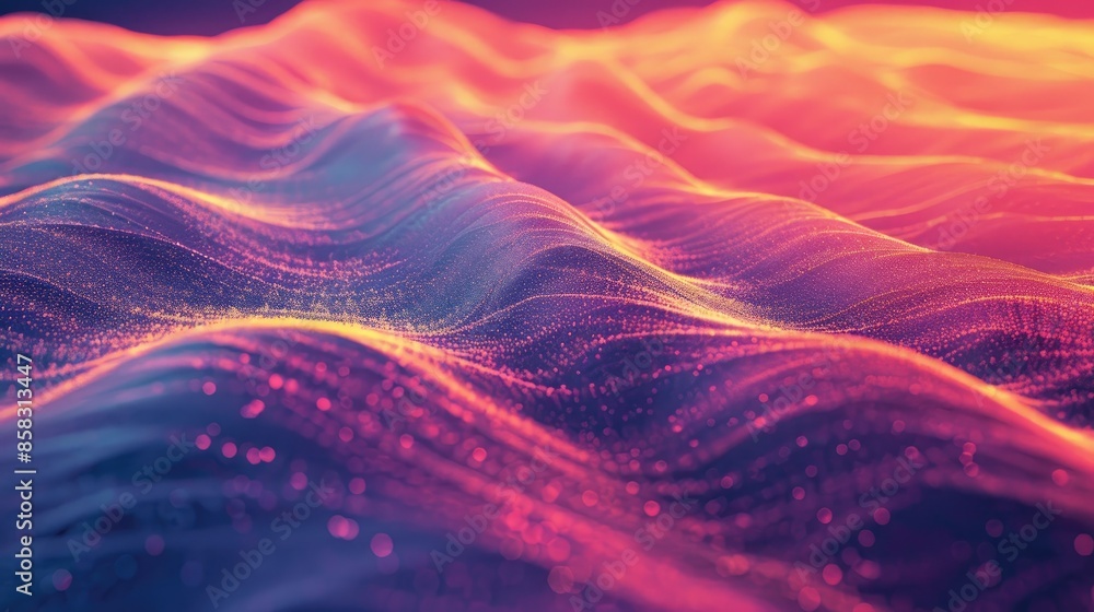 Poster dynamic gradient grainy texture abstract background, creating visual interest and energy in your com