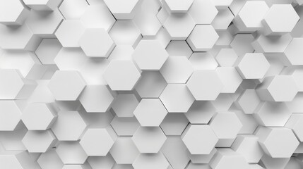 Creative hexagonal geometric pattern in white, ideal for contemporary graphic designs.