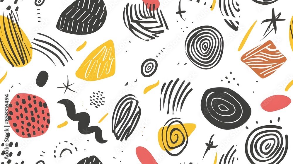Poster vibrant abstract shapes and patterns background