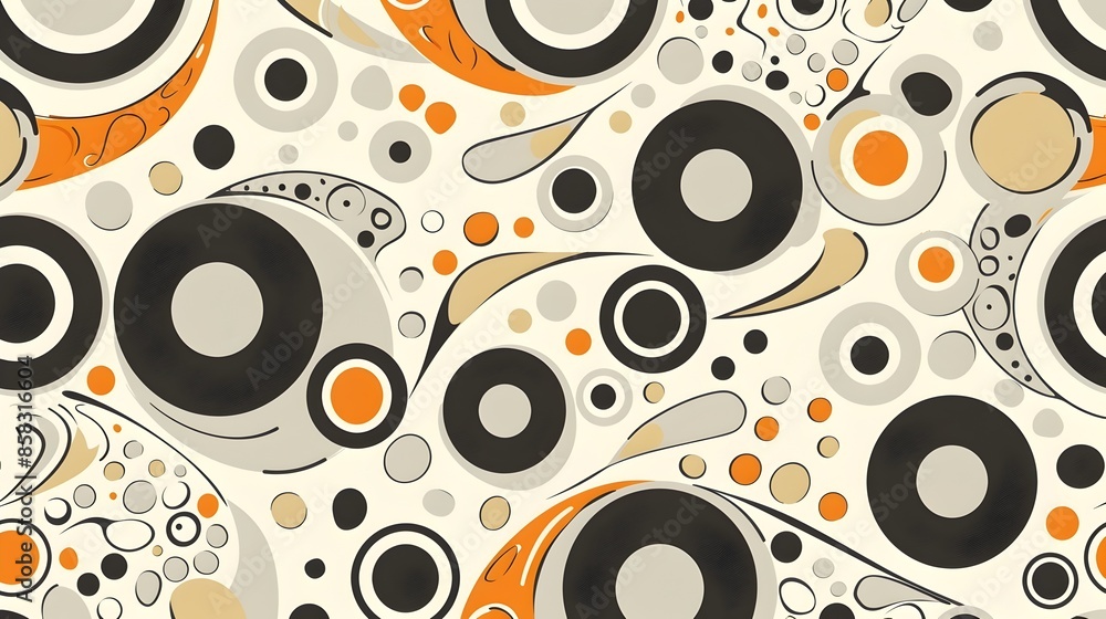 Poster vibrant abstract retro circle pattern backdrop