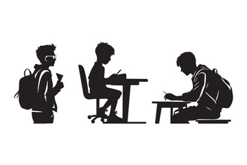 school boy vector Art & Illustration